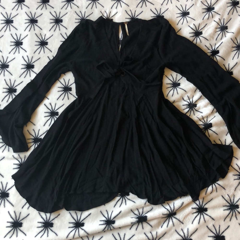 Like new Free People 90s black goth mini dress - Picture 5 of 7